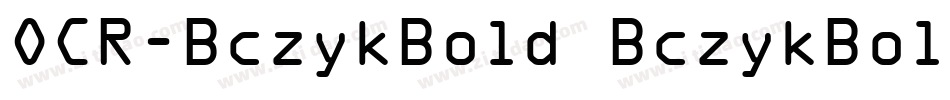 OCR-BczykBold BczykBold字体转换
